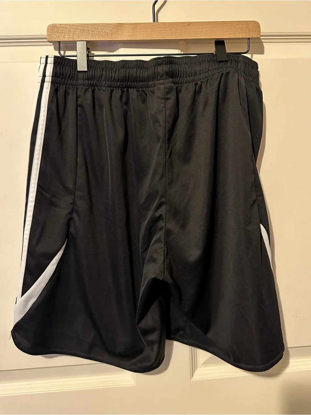 Adidas | Shorts | Adidas Black Athletic Shorts with White Side Stripes